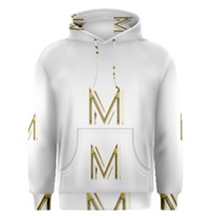 M Monogram Initial Letter M Golden Chic Stylish Typography Gold Men s Pullover Hoodie by yoursparklingshop