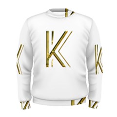 Monogrammed Monogram Initial Letter K Gold Chic Stylish Elegant Typography Men s Sweatshirt