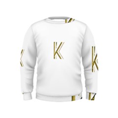 Monogrammed Monogram Initial Letter K Gold Chic Stylish Elegant Typography Kids  Sweatshirt by yoursparklingshop