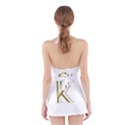 Monogrammed Monogram Initial Letter K Gold Chic Stylish Elegant Typography Halter Swimsuit Dress View2