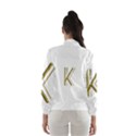 Monogrammed Monogram Initial Letter K Gold Chic Stylish Elegant Typography Wind Breaker (Women) View2