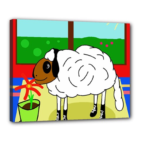 Urban Sheep Canvas 20  X 16  by Valentinaart