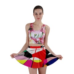 Abstract Waves Mini Skirt