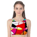 Abstract waves Tank Bikini Top View1