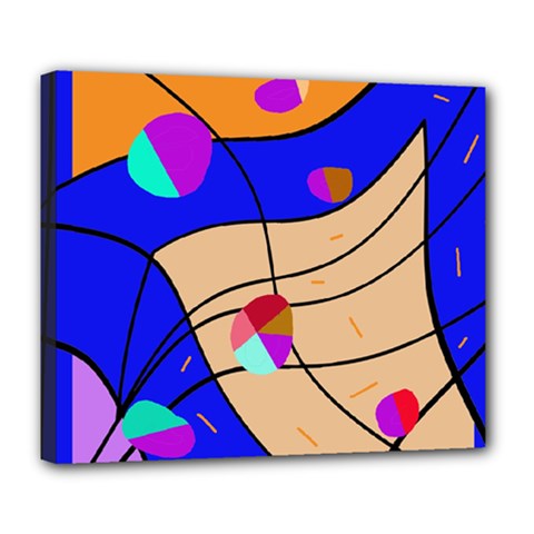 Decorative Abstract Art Deluxe Canvas 24  X 20  