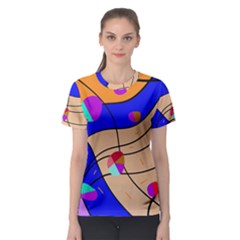 Decorative Abstract Art Women s Sport Mesh Tee