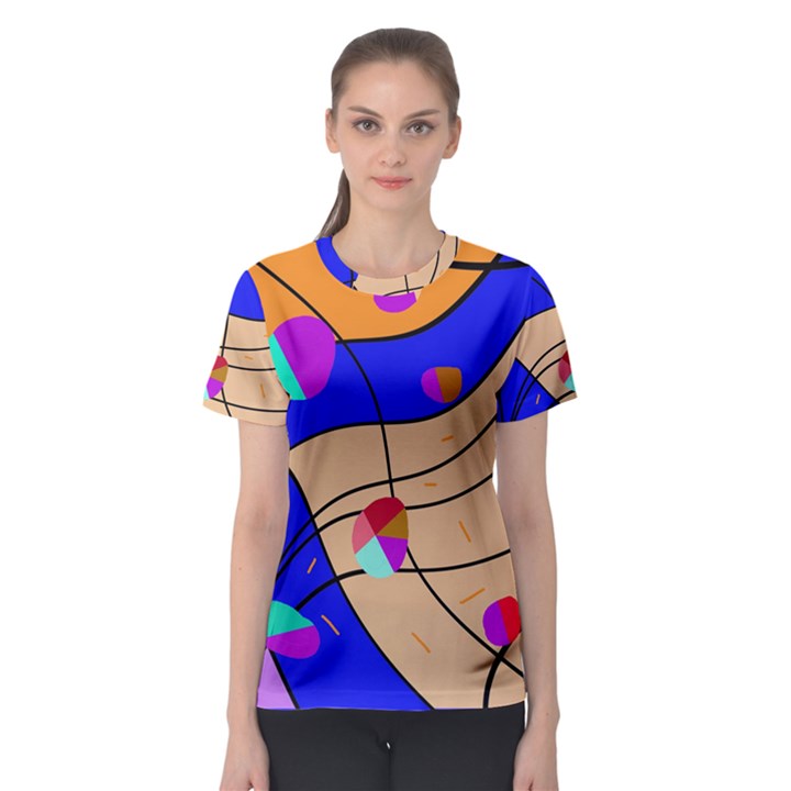 Decorative abstract art Women s Sport Mesh Tee