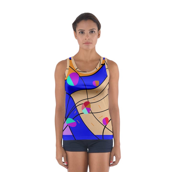 Decorative abstract art Women s Sport Tank Top 