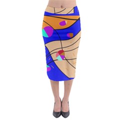 Decorative Abstract Art Midi Pencil Skirt by Valentinaart