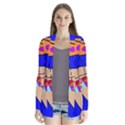 Decorative abstract art Drape Collar Cardigan View1