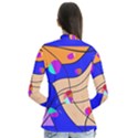 Decorative abstract art Drape Collar Cardigan View2