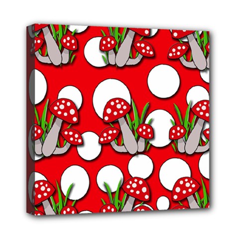 Mushrooms Pattern Mini Canvas 8  X 8 