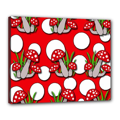 Mushrooms Pattern Canvas 20  X 16 