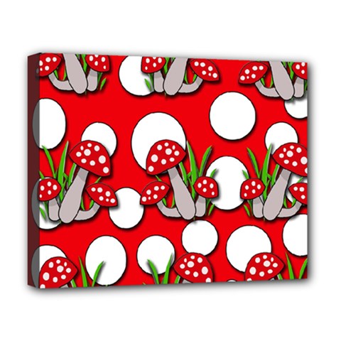 Mushrooms Pattern Deluxe Canvas 20  X 16  