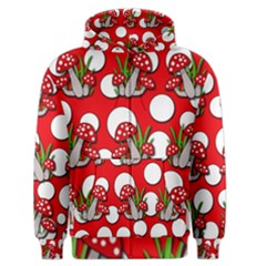 Mushrooms Pattern Men s Zipper Hoodie