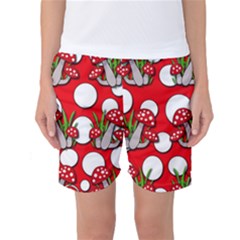 Mushrooms Pattern Women s Basketball Shorts