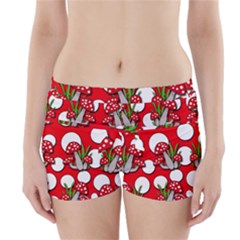 Mushrooms Pattern Boyleg Bikini Wrap Bottoms by Valentinaart