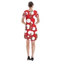 Mushrooms pattern Short Sleeve V-neck Flare Dress View2