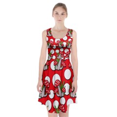 Mushrooms Pattern Racerback Midi Dress by Valentinaart