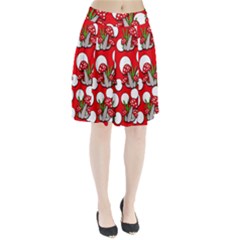 Mushrooms Pattern Pleated Skirt