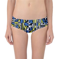 Blue And Yellow Decor Classic Bikini Bottoms