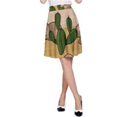 Desert 2 A-line Skirt by Valentinaart