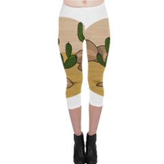 Desert 2 Capri Leggings  by Valentinaart