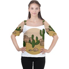 Desert 2 Women s Cutout Shoulder Tee