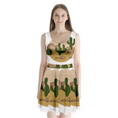 Desert 2 Split Back Mini Dress  by Valentinaart