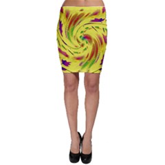 Leaf And Rainbows In The Wind Bodycon Skirt