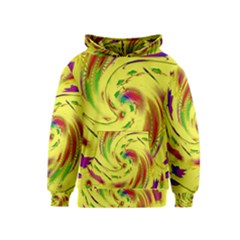 Leaf And Rainbows In The Wind Kids  Pullover Hoodie