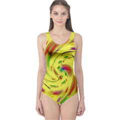 Leaf And Rainbows In The Wind One Piece Swimsuit