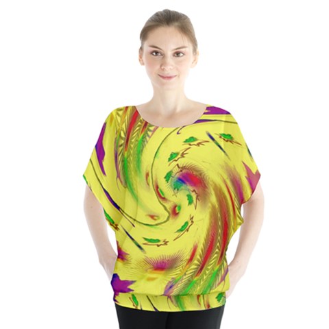 Leaf And Rainbows In The Wind Blouse by pepitasart