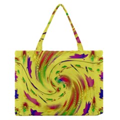 Leaf And Rainbows In The Wind Medium Zipper Tote Bag