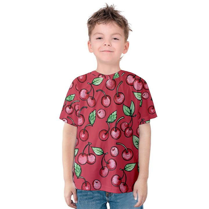 Cherry Cherries For Spring Kids  Cotton Tee