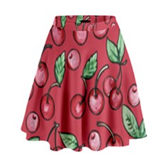 Cherry Cherries For Spring High Waist Skirt