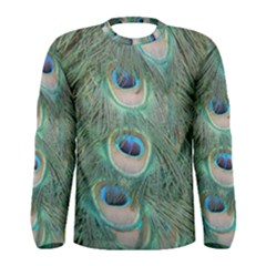 Peacock Feathers Macro Men s Long Sleeve Tee