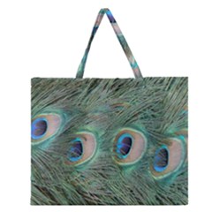 Peacock Feathers Macro Zipper Large Tote Bag by GiftsbyNature