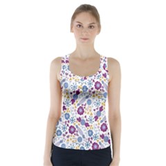 Retro Candy Floral Doodles Racer Back Sports Top by LisaGuenDesign