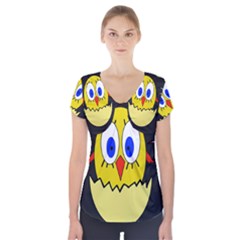 Chicken Short Sleeve Front Detail Top