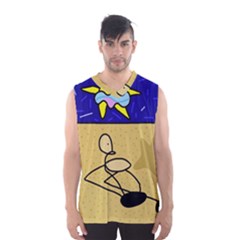 Sunbathing Men s Basketball Tank Top by Valentinaart