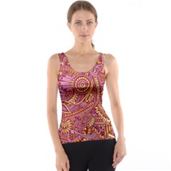 Pink Yellow Hippie Flower Pattern Zz0106 Tank Top by Zandiepants