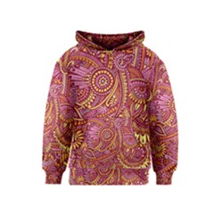 Pink Yellow Hippie Flower Pattern Zz0106 Kids  Pullover Hoodie by Zandiepants