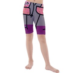 Sponge Girl Kids  Mid Length Swim Shorts