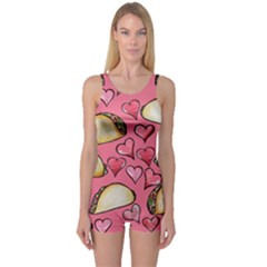 Taco Tuesday Lover Tacos One Piece Boyleg Swimsuit by BubbSnugg