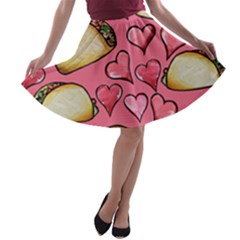 Taco Tuesday Lover Tacos A-line Skater Skirt by BubbSnugg