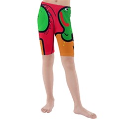 Looking Up Kids  Mid Length Swim Shorts