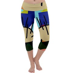 Hedgehog Capri Yoga Leggings