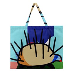 Hedgehog Zipper Large Tote Bag