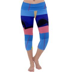 Jumping Capri Yoga Leggings by Valentinaart